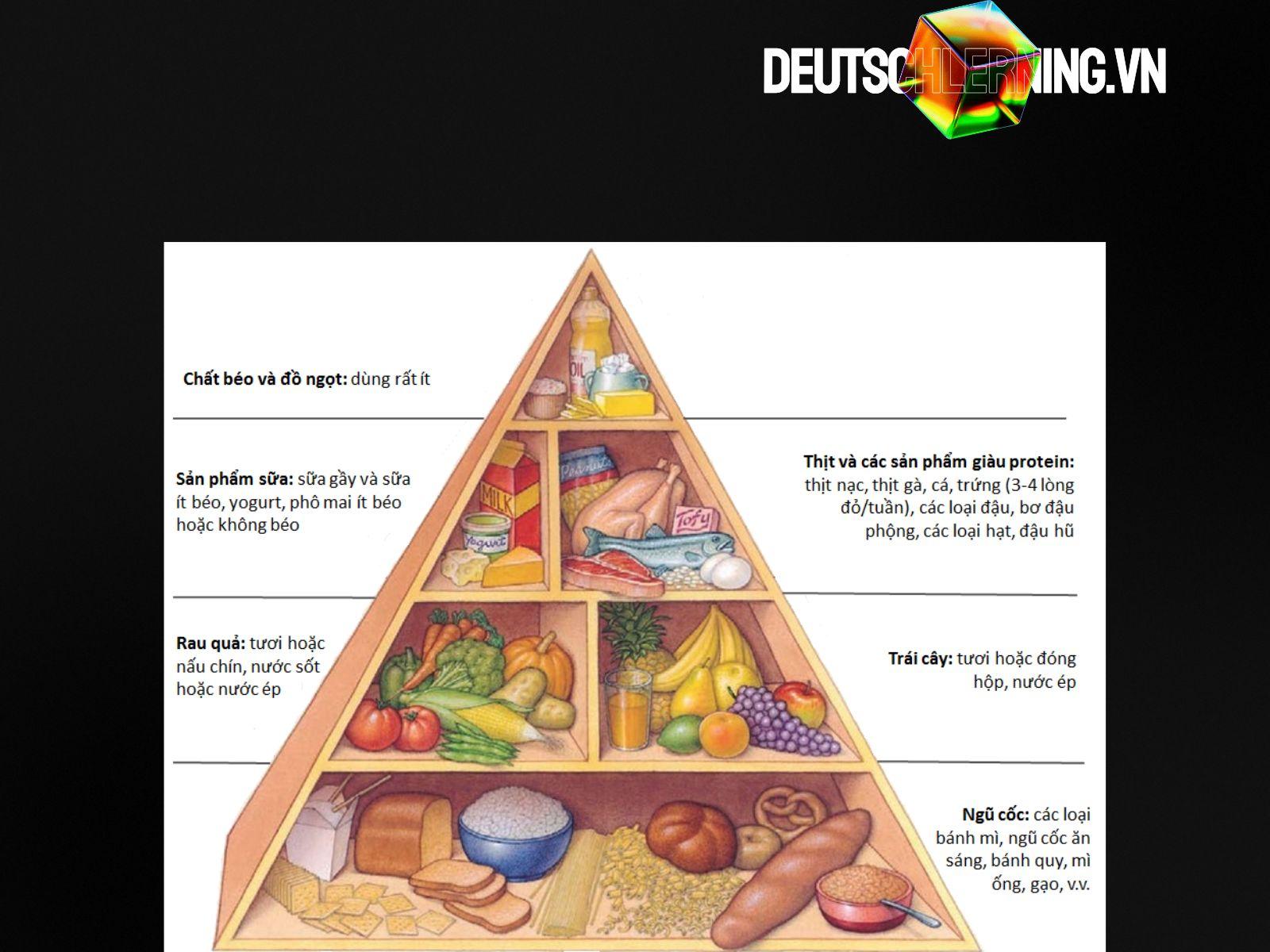 Infographic dinh dưỡng cân đối cho du học sinh tại Đức.